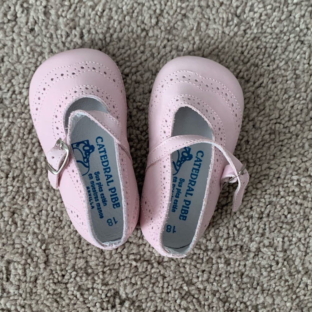 Adorable never work pink shoes